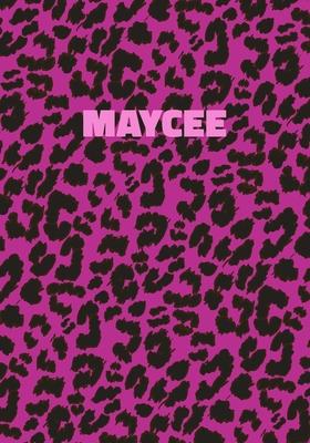 Maycee: Personalized Pink Leopard Print Notebook (Animal Skin Pattern). College Ruled (Lined) Journal for Notes, Diary, Journa