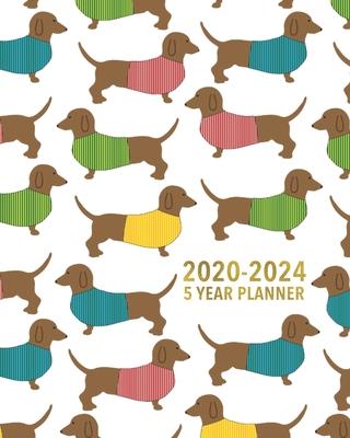 2020-2024 5 Year Planner: Dachshund Planner - Doxie Wiener Dog Five Year Monthly Planner / 60 Month Yearly Agenda Book & Organizer for Weiner Lo