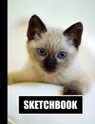 Sketchbook: Beautiful Cat Cover Design - White Paper - 120 Blank Unlined Pages - 8.5 X 11 - Matte Finished Soft Cover