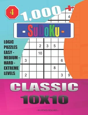 1,000 + Sudoku Classic 10x10: Logic puzzles easy - medium - hard - extreme levels