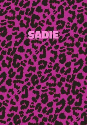 Sadie: Personalized Pink Leopard Print Notebook (Animal Skin Pattern). College Ruled (Lined) Journal for Notes, Diary, Journa