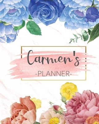 Carmen’’s Planner: Monthly Planner 3 Years January - December 2020-2022 - Monthly View - Calendar Views Floral Cover - Sunday start