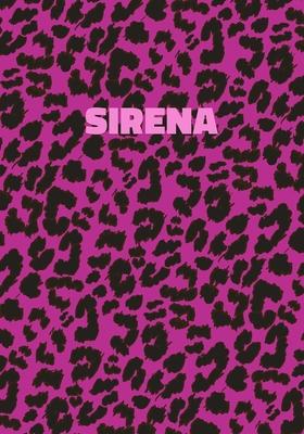 Sirena: Personalized Pink Leopard Print Notebook (Animal Skin Pattern). College Ruled (Lined) Journal for Notes, Diary, Journa