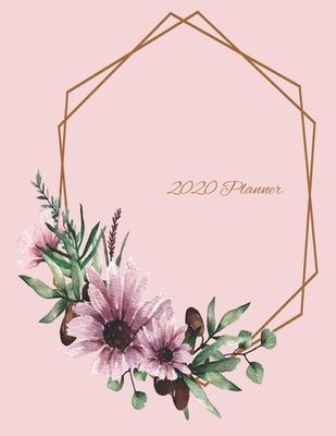 2020 Planner: Monthly calendar planner with federal holidays and inspirational quotes, blush floral