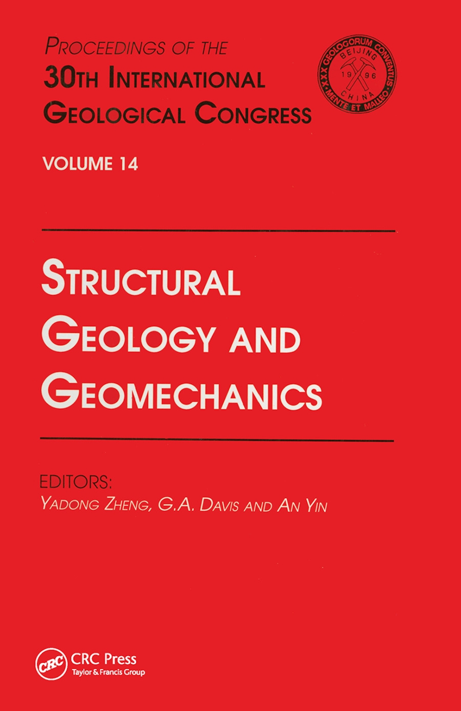 Structural Geology and Geomechanics: Proceedings of the 30th International Geological Congress, Volume 14