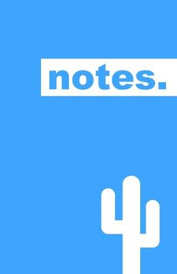 Notes.: by Cactus. Unique Ruled Notebook, Notepad, Journal - 160 pages, 5.5x 8.5 NEW BLUE