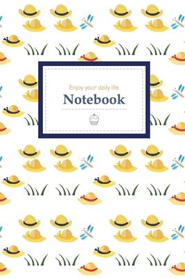 Enjoy Your Daily Life: Cute Dotted Bullet Journal with Hats, Grass, and Dragonflies (6x9 inches) Notebook for Adults, Teens, and Kids