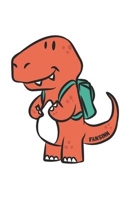 Funny School T-Rex Dinosaur Notebook: Graph Paper Journal 6x9 - 120 Pages