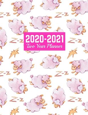 2020-2021 Two Year Planner: Simple Jan 1, 2020 to Dec 31, 2021 - Weekly & Monthly Planner Calendar and Schedule Organizer - Art Cover 00023188