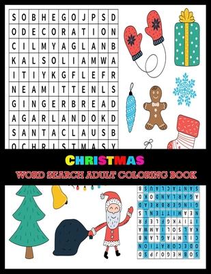 Christmas Word Search Adult Coloring Book: Christmas A Festive Word Search Book