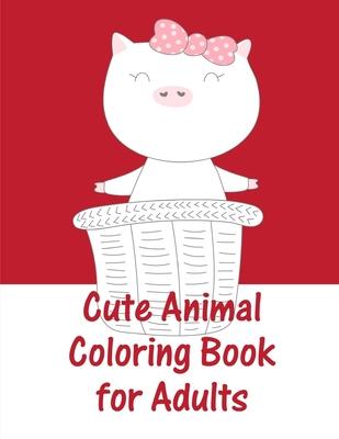 Cute Animal Coloring Book For Adults: christmas coloring book adult for relaxation