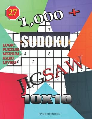 1,000 + sudoku jigsaw 10x10: Logic puzzles medium - hard levels