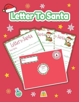 Letter to Santa: Letter to Santa: Kit with Stickers and red Envelopes to write a Letter to Santa Claus for Kids -7 letters with sticker