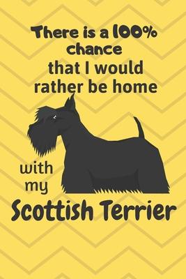 There is a 100% chance that I would rather be home with my Scottish Terrier: For Scottish Terrier Dog Breed Fans