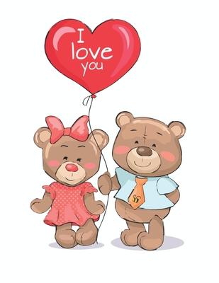 I Love You: Valentine’’s Day Coloring Book for Kids Ages 4-8: Fun with Hearts, Cute Animals and More, Valentines Day Gifts For Girl