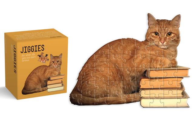 Cat Reader Jiggie: Die-Cut 81-Piece Jigsaw Puzzle