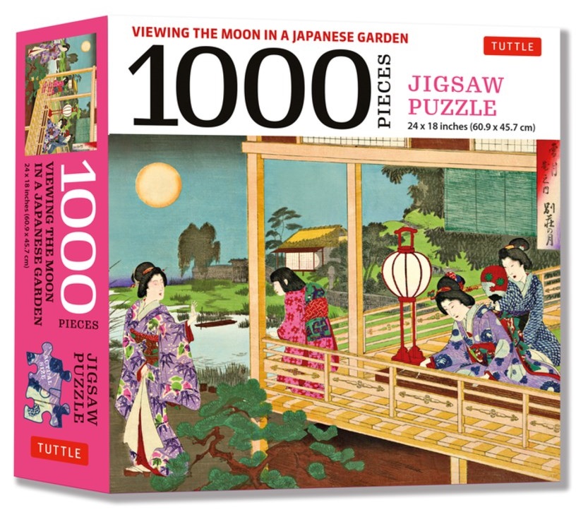 View the Moon in a Japanese Garden Jigsaw Puzzle 1,000 Piece: Finished Size 24 X 18 Inches (61 X 46 CM)