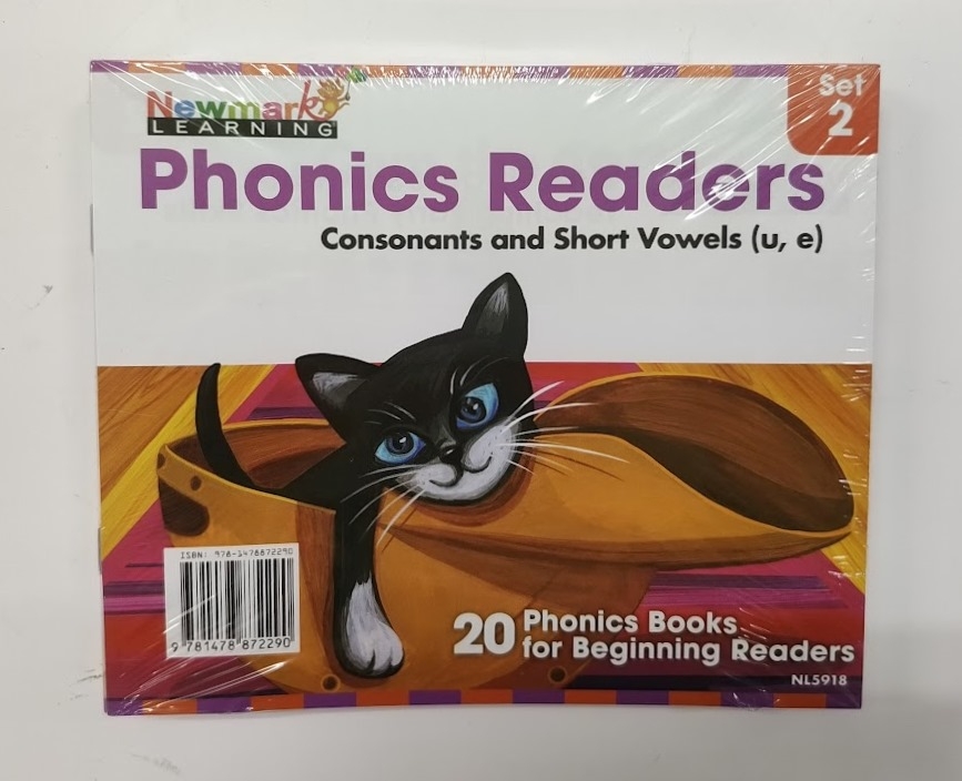 Newmark Phonics Readers Box 2: Consonants & Short Vowels [u, e] (20 Bks/1AG/Audio Code)