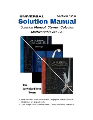 Solution Manual: Stewart Multivariable Calculus 8th Ed.: Chapter 12 - Section 4