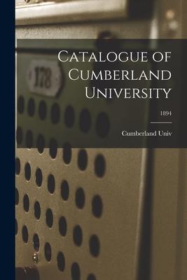 Catalogue of Cumberland University; 1894