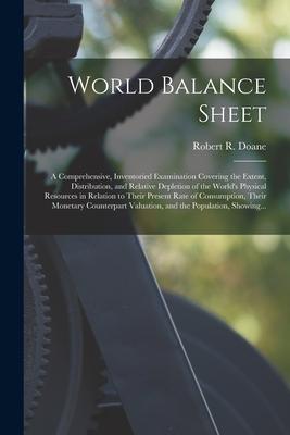 World Balance Sheet: a Comprehensive, Inventoried Examination Covering the Extent, Distribution, and Relative Depletion of the World’’s Phys