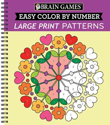 Brain Games - Easy Color by Number: Large Print Patterns