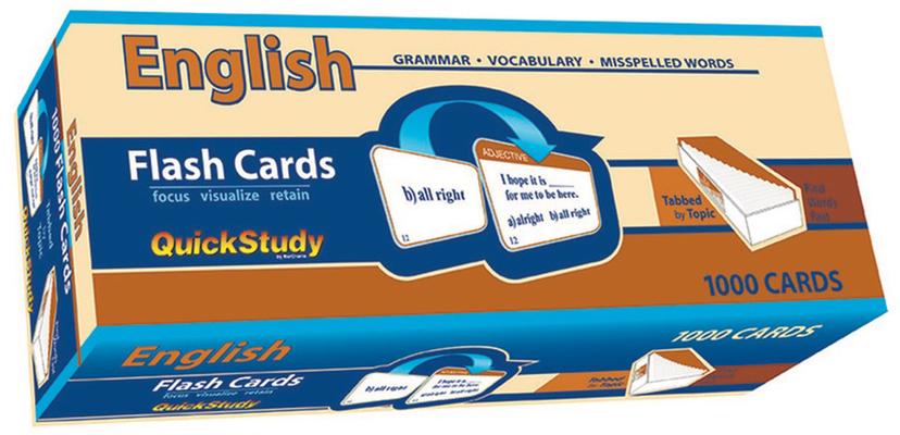 English Flash Cards (1000 Cards): A Quickstudy Reference Tool