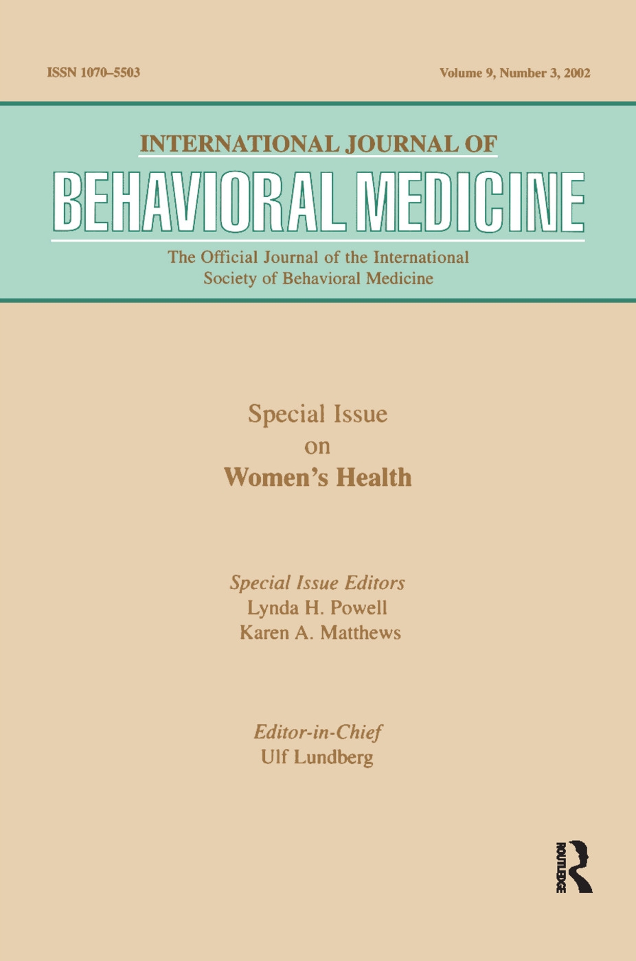 -Special Issue on Women’s Health: A Special Issue of the International Journal of Behavioral Medicine