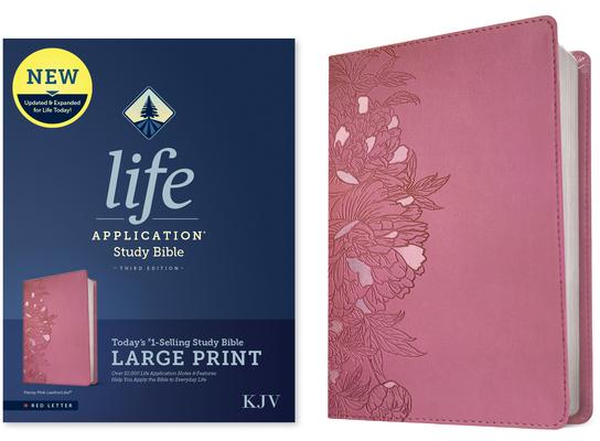 KJV Life Application Study Bible, Third Edition, Large Print (Red Letter, Leatherlike, Peony Pink)