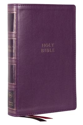 Kjv, Compact Center-Column Reference Bible, Leathersoft, Purple, Red Letter, Thumb Indexed, Comfort Print