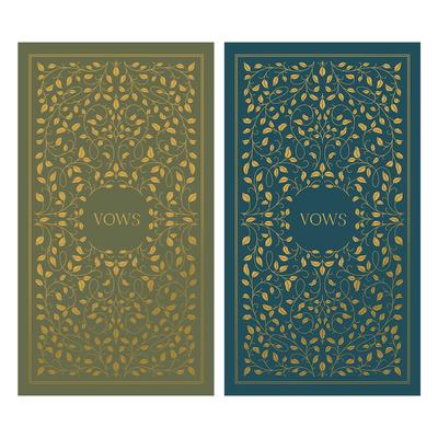 Wedding Vows Book: A Set of Heirloom-Quality Vow Books with Foil Accents and Hand Drawn Illustratio NS