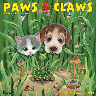 Gary Patterson’s Paws N Claws 2024 12 X 12 Wall Calendar