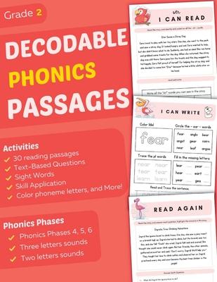 Decodable Phonics Passages Grade 2: Strengthen Reading and Comprehension Skills for Kids, Fun and Engaging Decodable Texts and More with Phonics and S