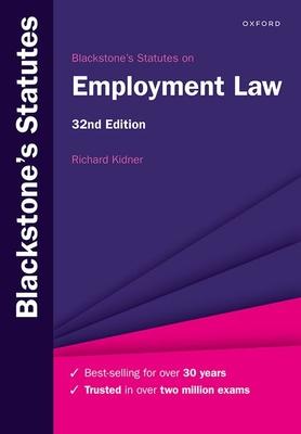 Blackstones Statutes on Employment Law 32nd Edition