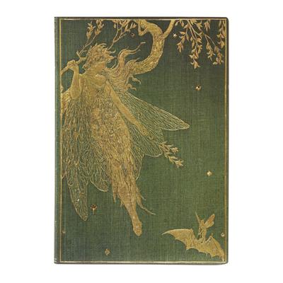 Paperblanks Olive Fairy Lang’s Fairy Books Softcover Flexi MIDI Unlined Elastic Band Closure 176 Pg 100 GSM