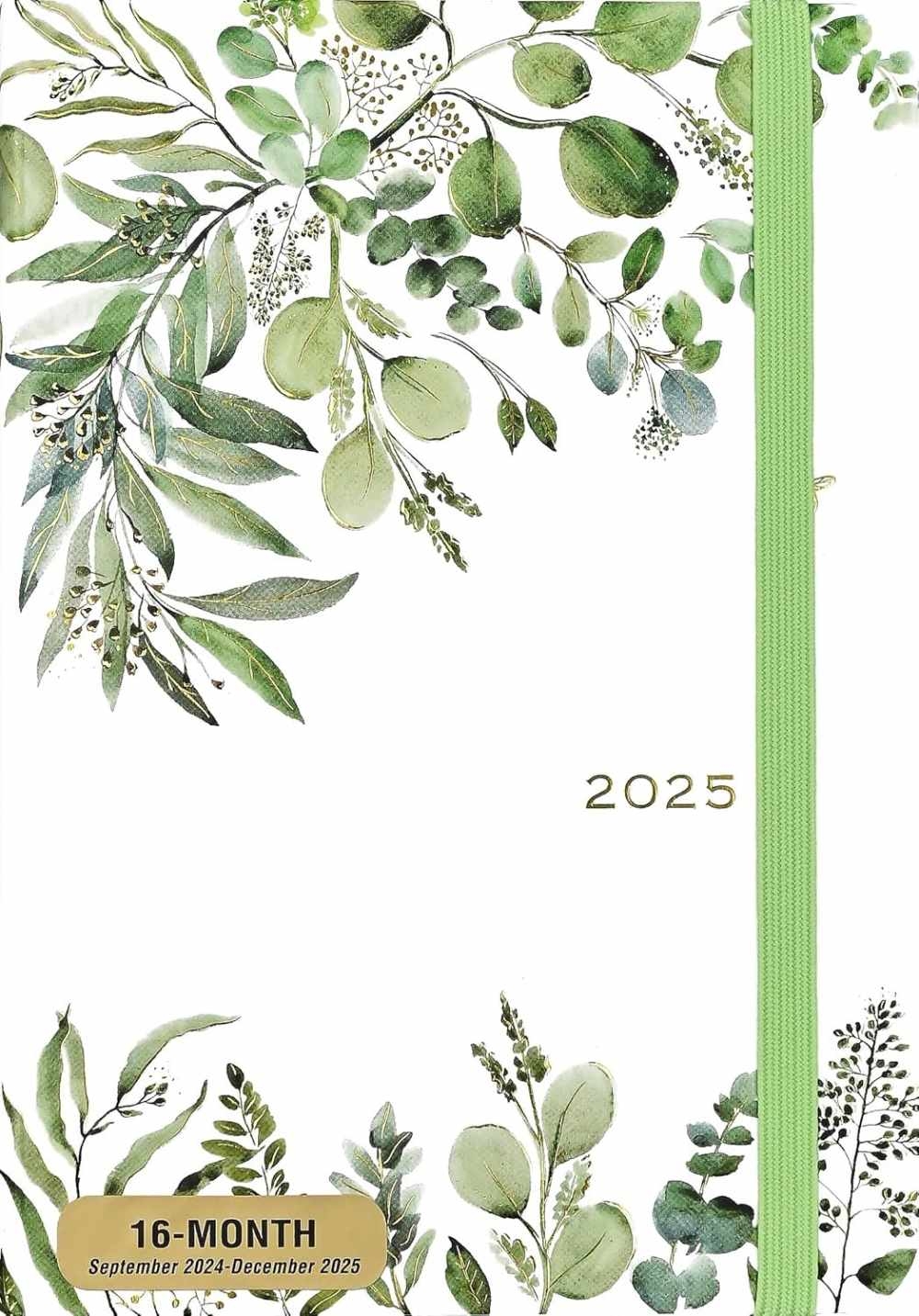 2025 Eucalyptus Weekly Planner (16 Months, Sept 2024 to Dec 2025)