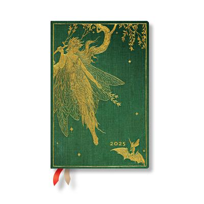 Paperblanks 2025 Olive Fairy Lang’s Fairy Books 12-Month Mini Day-At-A-Time Elastic Band 416 Pg 80 GSM