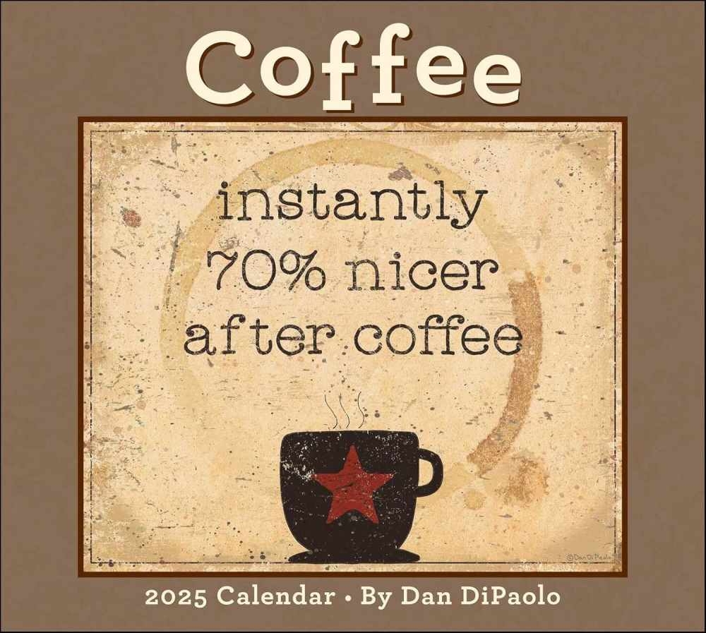 Coffee 2025 Deluxe Wall Calendar