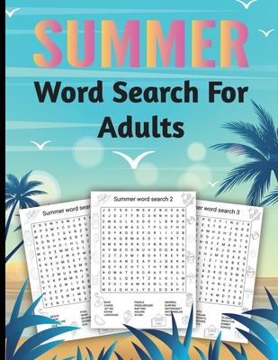 Summer Word Search Large Print: Large Print Word Searches Puzzle Book